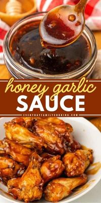 Spice up your other recipes with this homemade sauce! This honey garlic sauce recipe is spicy-sweet and savory, perfect for using on other dishes. Ten minutes of prep time for this simple condiment recipe gets you an easy honey garlic sauce you'll be using again and again!