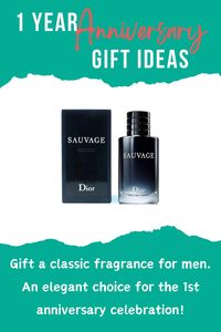 Gift a classic fragrance for men. An elegant choice for the 1st anniversary celebration! | 1 Year Anniversary Gift Ideas #1YearAnniversaryGifts #AnniversaryGiftIdeas  #FirstAnniversaryGifts

