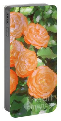 Blooming Yellow Orange Roses Portable Battery Charger by Ira Niva.  Medium (5200 mAh)