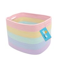 "✅ This ad is specific for the color and size depicted. To buy other colors, find them within our Etsy Store. ⭐️ All-Purpose Rainbow Storage Baskets - These 15\" x 10\" x 9\" rainbow rope baskets for organizing are ideal for keeping your everyday home life more organized and provide plenty of compact storage space for arts and crafts, rainbow classroom decor, kid's toys, or nursery room accessories ⭐Premium Cotton Rope Weave - These beautiful rainbow toy baskets are woven with high-quality, all-