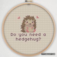 Do You Need A Hedgehug Cross Stitch Pattern  Instant