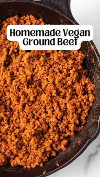 This Vegan Ground Beef is super easy to make and can be used as a substitute for meat in many recipes, like tacos, casseroles, soups, and more. High in protein, nut-free, and easily made oil-free. The key to making the best vegan meat is getting the texture and flavor just right.