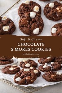 Indulge in the ultimate treat with Chocolate S'mores Cookies! 🍫🔥 Gooey marshmallows, crunchy graham crackers, and luscious chocolate come together in one irresistible cookie. It's a delicious twist on the classic American favorite that will leave you craving more. Get ready to satisfy your sweet tooth! #ChocolateSmoreCookies #DeliciousTwist #SweetIndulgence 🍪🤤