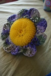 Crochet Flower Scrubby