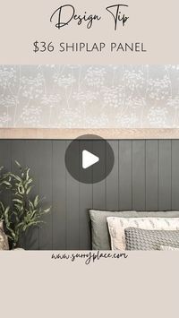 Hannah Joyce | Home Design & DIY on Instagram: "This my favorite bang-for-your-buck accent wall idea! It’s only $36 for a 4’x8’ panel and there are so many ways you can use it. 

Follow my account and then comment “shiplap” to get the product link sent to your inbox!

Here are some frequently asked questions I have received about using this product.

How did you install it? I used a cordless nail gun which I highly recommend. I nailed it into the studs. If the studs happen line up with the grooves you can nail in the grooves so the holes would be concealed. You can use a hammer and finish nails as well it just takes a bit more manpower.

How do you join the boards? I nailed the panels as close as possible then filled the seam with white caulk.

Is it renter friendly? Yes. If you nail it to