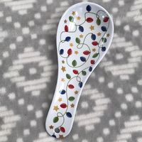 Nwot Faberware Christmas Light Spoon Rest. This Is Plastic And Dishwasher Safe. A Gift Never Used.