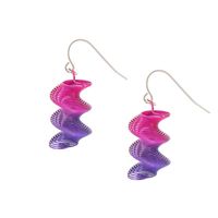 1" Ombre Coil Drop Earrings, Purple & Pink / Magenta | Claire's • These coil drop earrings have a beautiful pink to purple ombre design.