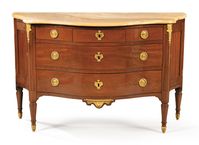 date unspecified A gilt-bronze mounted mahogany and onyx commode, Louis XVI, attributed to Joseph Canabas Estimate  25,000 — 40,000  EUR