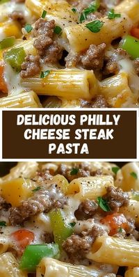 Looking for a hearty and flavorful dinner idea? This Philly Cheese Steak Pasta combines the iconic flavors of a Philly cheesesteak with creamy pasta. Perfect for a family meal, it's easy to make and guaranteed to please. Try this delicious recipe tonight!