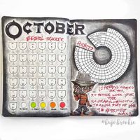 Get tons of Halloween Bullet Journal ideas - doodle tutorials, headers, Bullet Journal spreads. All the inspiration you need to create your own amazingly spooky Halloween Bullet Journal layouts, including - cover page, monthly log, weekly spreads. habit trackers and more. #mashaplans #bulletjournal #halloween #bujoideas