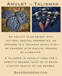 What's the difference between an #amulet and #talisman? An amulet is an object…