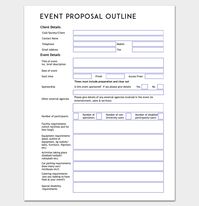 Event Proposal Outline Template