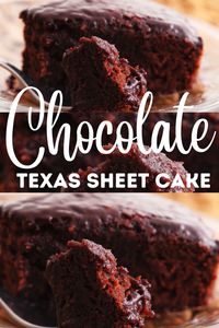 This Texas Sheet Cake is likely the moistest chocolate cake you will ever enjoy! I'm sharing how to make the texas sheet cake that I serve most often for dessert... It's perfectly chocolate, moist and delicious, and very easy to make! Serves 12