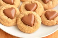 Chocolate Heart Peanut Butter Cookies