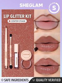 SHEGLAM Kit de Brillo Labial Glitter - Centro de Escenario Brillo Labial Líquido de Larga Duración Sexy Super Stay No Pegajoso Brillante Kit Líquido Labial Líquido Rosa Y2K | SHEIN USA