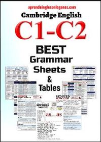 C1 C2 - Best Grammar Sheets & Tables