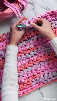 Upcycle your fabric scraps with this easy crochet DIY.