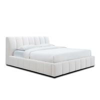 Allocco King Bed (White Boucle) – Life Interiors