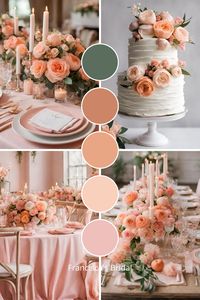 If you are looking for ideas to help you create your dream wedding color palette, then check out these beautiful peach and pink wedding color ideas to help inspire you!! | Wedding color schemes | Wedding color palettes | Wedding theme | Wedding theme ideas | Wedding colors | Wedding color inspiration | Wedding color ideas | Wedding themes | Wedding colors unique | Fall wedding color ideas | Winter wedding color ideas | Spring wedding color ideas | Summer wedding color ideas |