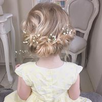 impressive flower girls wedding hair style