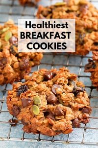 Oatmeal Breakfast cookies is a healthy breakfast on the go idea! These vegan cookies are made using nutritious ingredients and have a hearty and chewy texture with crispy edges. They are one of the best kid friendly breakfast ideas!