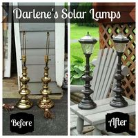 Turn Old Lamps into update Solar Lamps....awesome Upcycled Ideas!