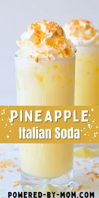 Make this delicious Coconut Pineapple Italian Soda that is a refreshing beverage that can easily be made in a variety of flavors. It's great for any occasion. Find out how to make it now.