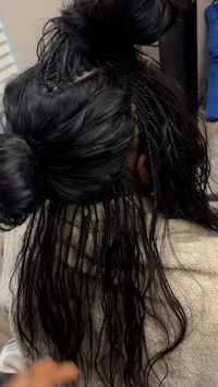 Sew ins  and micro braids with all human hair #microbraids #sewins