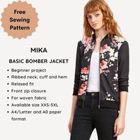 Mika basic bomber jacket – Free PDF sewing pattern – Tiana's Closet