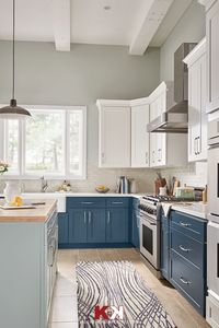 Deep, Rich Blue Shade / American-made high-quality assembled cabinets