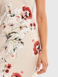 All Sarin . Fall Trend 2019 . Floral Botanical Print Pattern . Runway look for sell . Crisscross Draped Back Split Side Floral Satin Dress | SHEIN