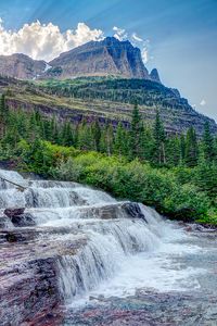 Pyramid Creek Falls in Glacier National Park, Montana