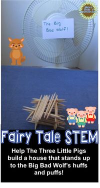 Students will build a toothpick house for the Three Little Pigs! Fairy Tale STEM from More Than a Worksheet $