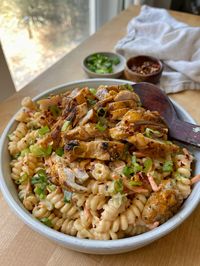 Buffalo Chicken Pasta Salad - onebalancedlife.com