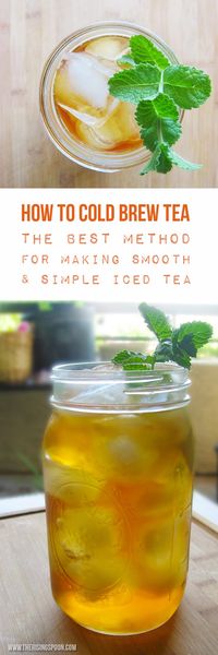 How to Cold Brew Tea: The Best Method for Making Iced Tea. The simplest and possibly tastiest way to make iced tea all year long. Because the cold water is gentler on the leaves, there is less chance for bitterness. Nobody likes bitter tea, right?