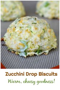 Move over Zucchini Bread...Zucchini & Cheese Drop Biscuits are SO easy to make and delicious hot from the oven! A great zucchini recipe!