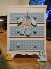 Baby boy card - chest of drawers