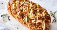 Brie and caramelised onion pull-apart bread