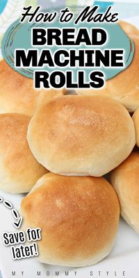 Use your bread machine to make rolls! Just throw all the ingredients into the pan, and the bread machine does all the work! No need to spend time mixing and kneading, just push the start button and go on with your day. When the cycle is through, just need to shape the rolls, let them rise and then bake. Try this easy recipe today!