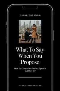 Confused about what to say at your proposal? Most men will typically wing it and hope for the best. That definitely is not what she is expecting or wants.Remember! You have to tailor your proposal to her, what is it about her that you love so much, how does she make your life better? Not every woman is the same, actually, every woman is very different.That's the beauty of proposing! You get to create a speech that's unique to your love story and your special journey.