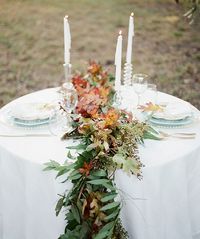 leaf garland table runner