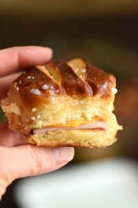 Ham and Cheese Pretzel Hawaiian Sliders - Mighty Mrs | Super Easy Recipes