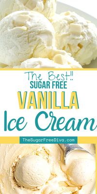 Make this tasty sugar free vanilla ice cream recipe for dessert, snack, or even for a party, barbecue or gathering. Perfect homemade diy idea for summer, holidays, or any time!