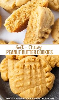 Soft Peanut Butter Cookie Recipe - Soft and chewy peanut butter cookies the whole family will love. These delicious treats are so easy and fun to make.