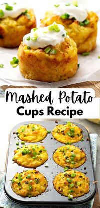 We all know mashed potatoes are a staple at every Thanksgiving dinner table. Surprise your guests with a new way to serve them: in a cup. These mashed potato cups are hearty and tasty, with a balanced and incredibly creamy and buttery taste.