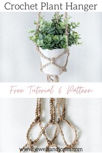 free tutorial and pattern for the plant hanger, crochet