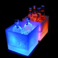 3.5/5L LED Light Up Bars Nightclubs Bars Night Party Waterproof Plastic LED Ice Bucket Champagne