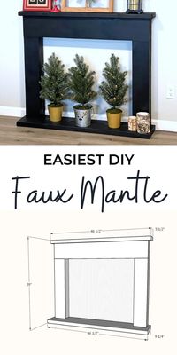 Easiest DIY Faux Mantle | Ana White