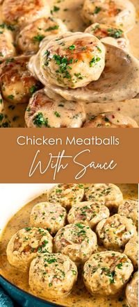 Chicken Meatballs With Sauce - Yummy and fully