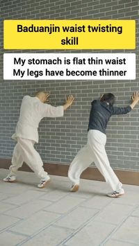 Twist the wall and turn, whoever practices it will lose weight! #stomach #weightloss #fatloss #helpfultips #healthandwellness #hunchback #stretching #heathylifestyle #fitness #therapy #wellness #shoulderpain #exercise #health #taichi #healthy #heelspain #release | health exercice | 花欲燃 · 摇摆